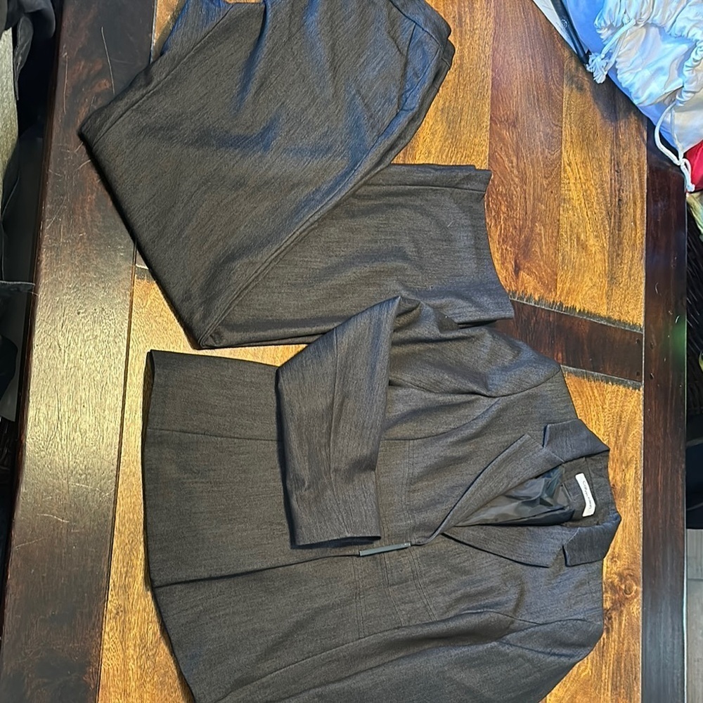 Calvin Klein Charcoal Gray Pantsuit